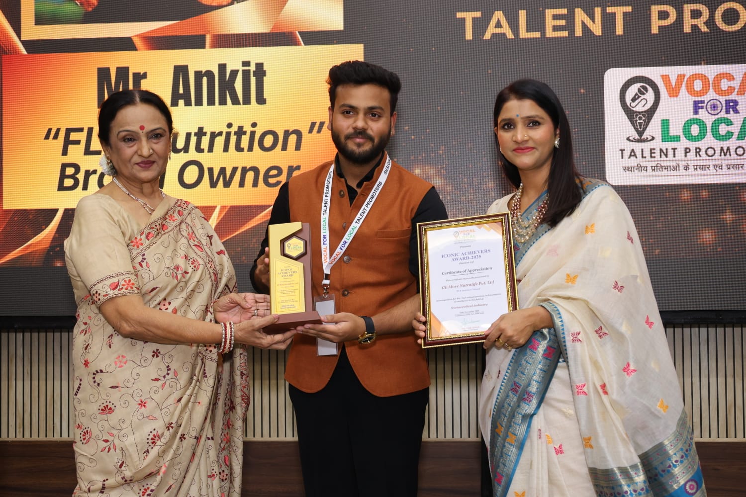 Ankit Singh Honored With Iconic Achievers Award for Delivering India’s Best Quality Wellness Products
