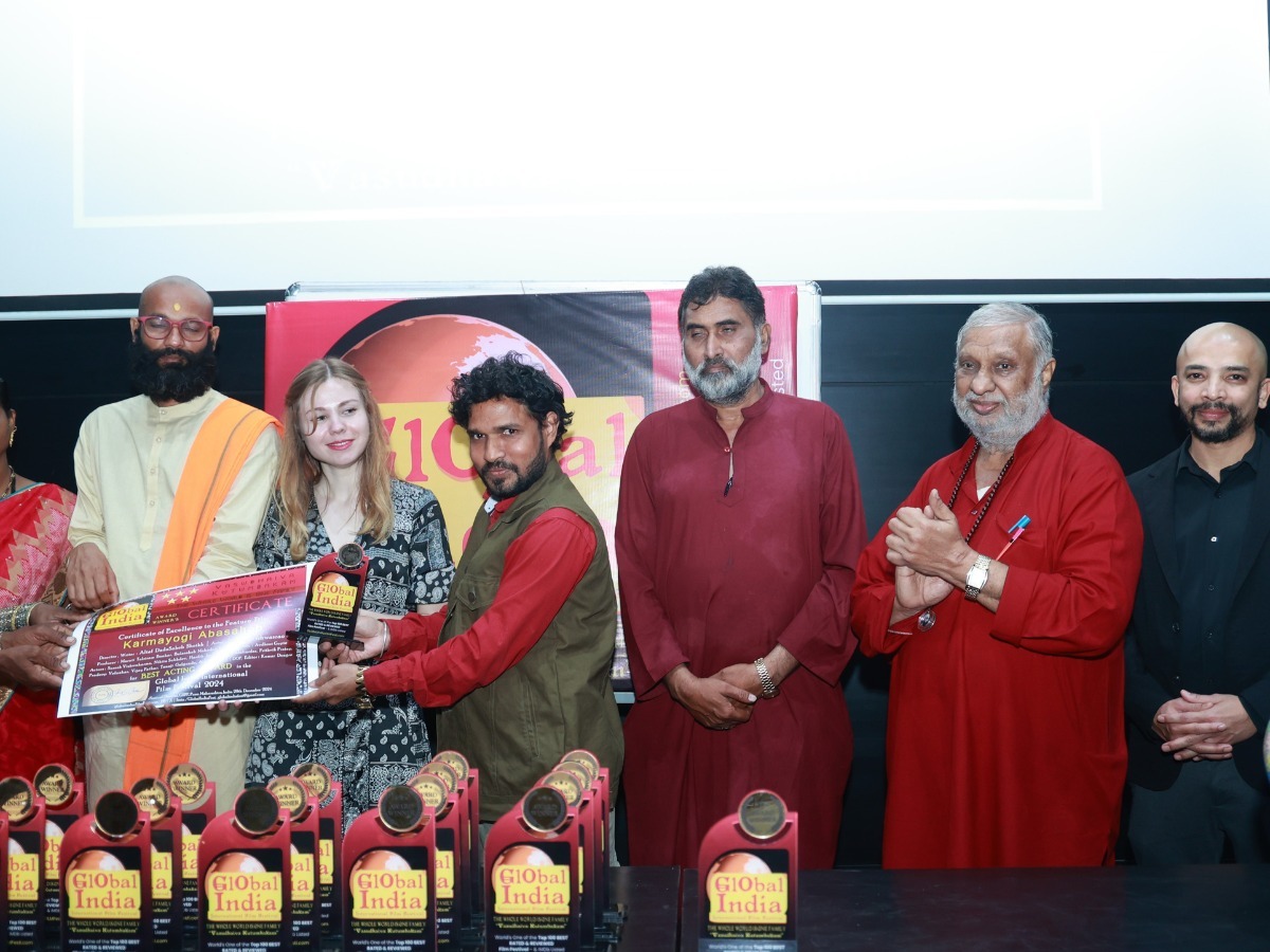 Karmayogi Abasaheb Shines Globally: Altaf Dadasaheb Shaikh Honoured at the Global India International Awards